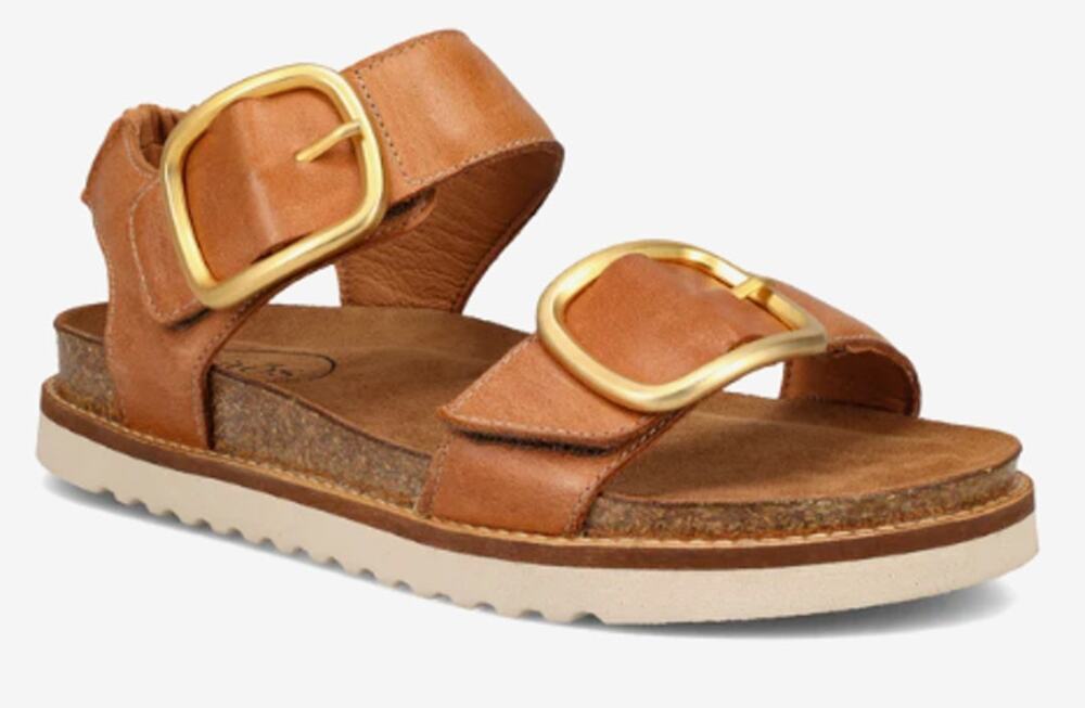 New Taos On The Double Caramel Leather Sandals Women’s Size 6